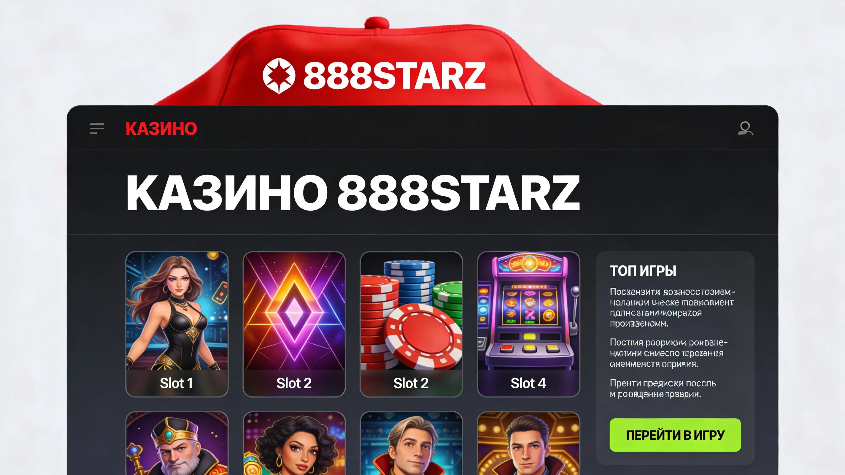 Игровое лобби онлайн-казино 888Starz с автоматами и столами